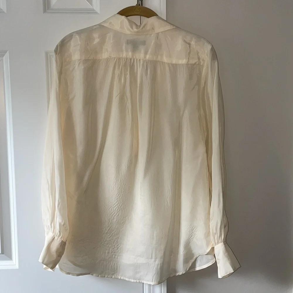 J. Crew Eco cupro-blend collared V-neck popover top - Picture 6 of 10